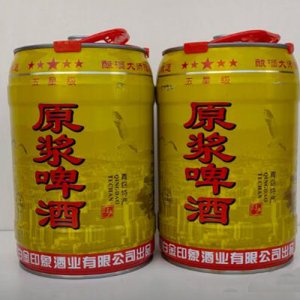 金水特黄色铝罐原浆啤酒5升