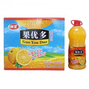 体宝果优多橙味饮料2.5Lx6瓶