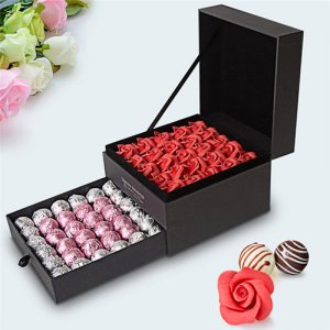 巧爵食用浪漫巧克力玫瑰花礼盒装
