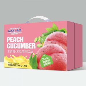 天津统一集团水蜜桃+黄瓜果味饮品箱装250mlx24盒