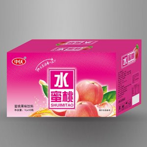 中仸水蜜桃果味饮料箱装