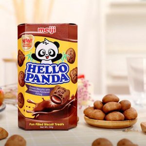 明治熊猫双重巧克力夹心饼干